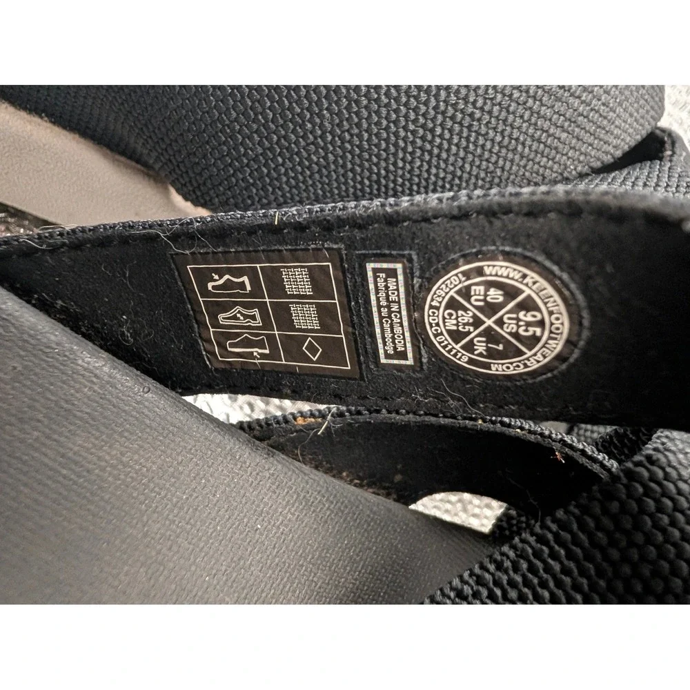 Keen Damaya Lattice Sandals Womens 9.5 Black Grey Strappy Slide 1022634